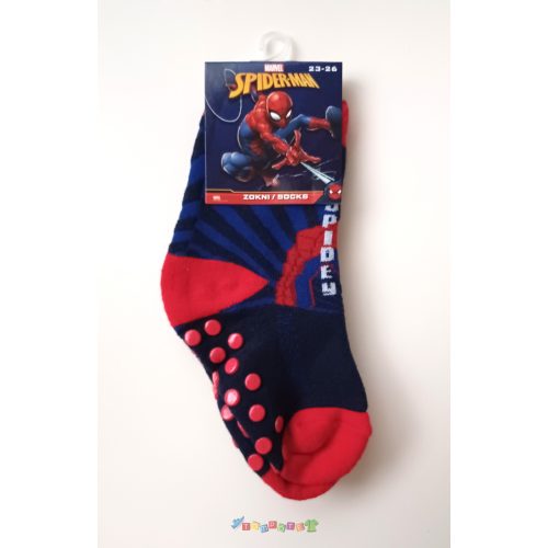 Spiderman - Pókember csúszásgátló zokni sötétkék színben