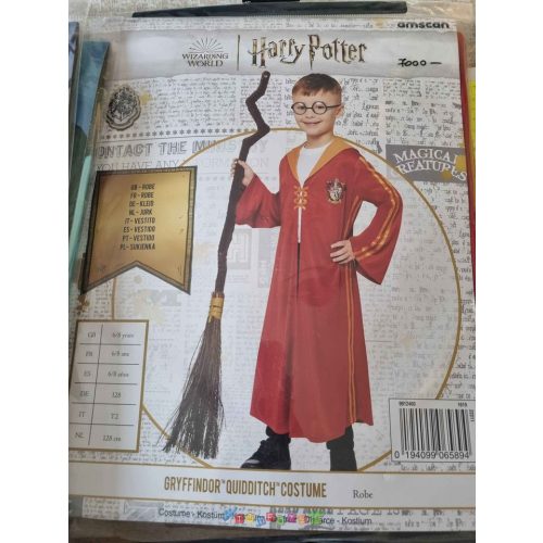 Harry Potter kviddics köppeny, jelmez 6-8 évesre