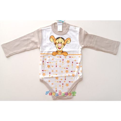 Micimackó hosszú ujjú body, Tigris mintával