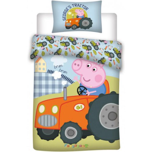 Peppa Pig, Peppa malac ágyneműhuzat garnitúra, traktoros