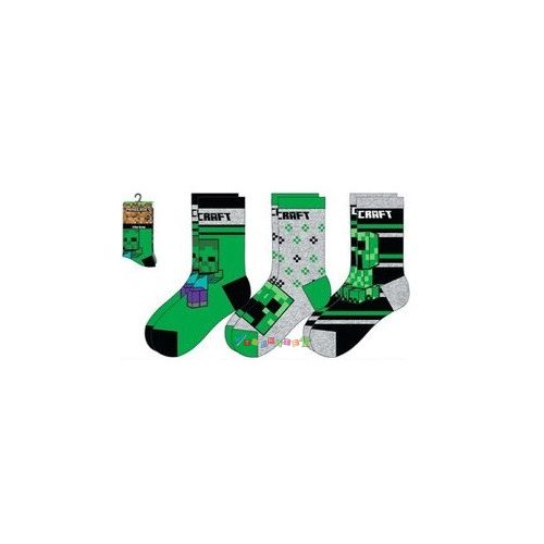 Minecraft zokni 3 darabos szett
