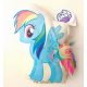 Én kicsi pónim formapárna Rainbow dash pónival