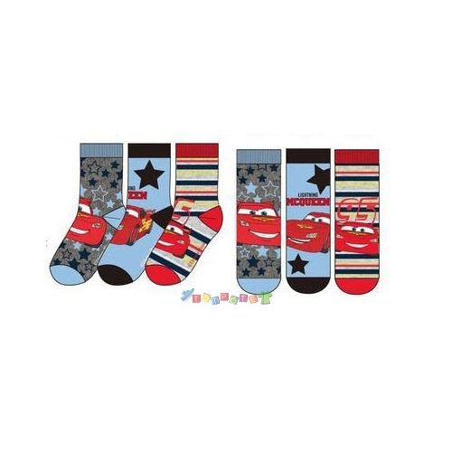 Cars - Verdák zokni 3 darabos szett