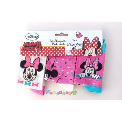 Minnie egér zokni 3 darabos szett