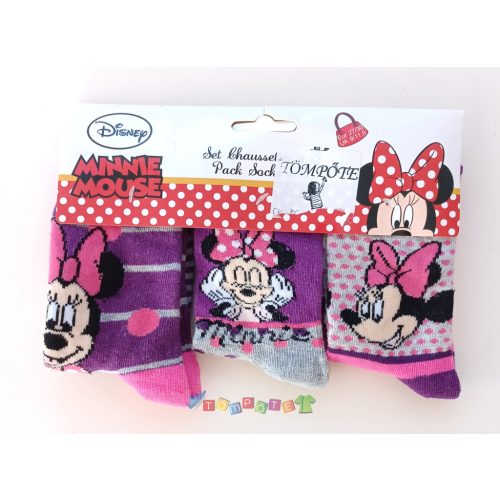 Minnie egér zokni 3 darabos szett