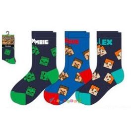 Minecraft zokni 3 darabos szett