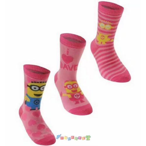 Minions zokni 3 darabos szett