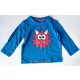 Szörnyecske mintás hosszú ujjú póló kék színben