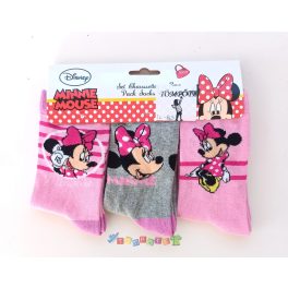 Minnie egér zokni 3 darabos szett