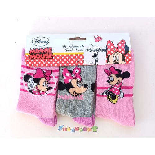 Minnie egér zokni 3 darabos szett