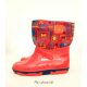 Béléses gumicsizma vidám piros színben